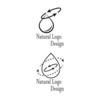 progettazione dell & # 39; illustrazione di vettore del modello di logo della goccia d & # 39; acqua