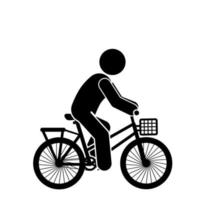 illustrazione di persone equitazione biciclette, persone Ciclismo vettore