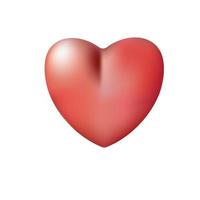 3d cuore amore forma luminosa rosso illustratore gratuito vettore