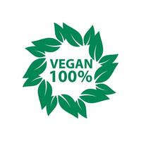 icona vegana bio ecologia organica, etichetta etichetta loghi foglia verde vettore