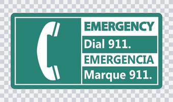 segnale di emergenza bilingue 911 vettore