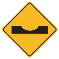 segnali stradali di avvertimento tuffo su sfondo bianco vettore