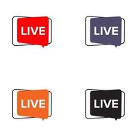 modello di progettazione del logo in streaming live vettore