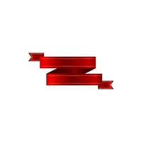 nastri, rosso, fascia vettore icona illustrazione