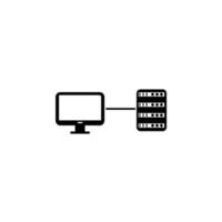 computer, Banca dati vettore icona illustrazione