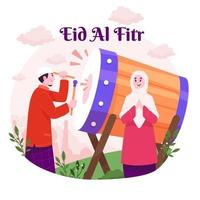 celebrazione di eid al-fitr vettore