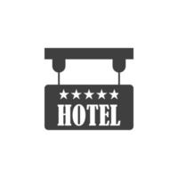5 stella Hotel cartello vettore icona illustrazione