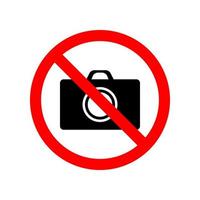 Proibito fotografia vettore icona illustrazione