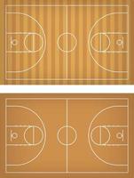 illustrazione vettoriale di campo da basket