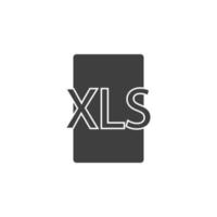 xls file vettore icona illustrazione