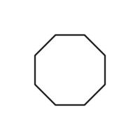 geometrico forme, Ottagono vettore icona illustrazione