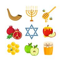 rosh hashanah icone vettore