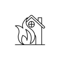 fiamma, Casa, fuoco vettore icona illustrazione