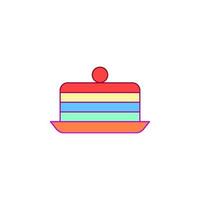 torta, orgoglio giorno vettore icona illustrazione