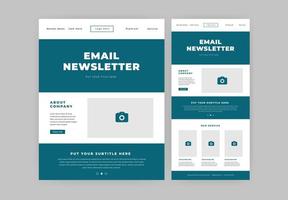 progettazione di newsletter via e-mail vettore