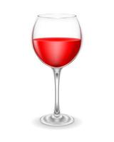 trasparente bicchiere per vino e Basso alcool bevande vettore illustrazione