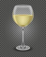 trasparente bicchiere per vino e Basso alcool bevande vettore illustrazione