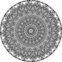 astratto mandala modello. arte su il parete. colorazione libro pizzo modello il tatuaggio. design per un' sfondo dipingere camicia e piastrella etichetta disegno, decorativo cerchio ornamento nel etnico orientale stile vettore