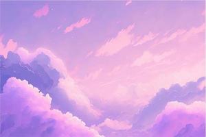 mano dipinto acquerello cielo nube sfondo con un' pastello colorato vettore