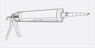 disegno a mano pistola silicone vettore