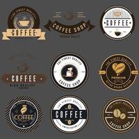 caffè negozio logo. tazza, fagioli, bar Vintage ▾ stile oggetto retrò vettore illustrazione.