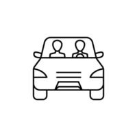 macchina, autista vettore icona illustrazione