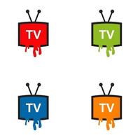 modello di progettazione del logo del programma del canale televisivo vettore