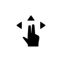 mano, dita, gesto, ruotare, mossa vettore icona illustrazione