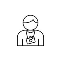 turista, telecamera, zaino vettore icona illustrazione