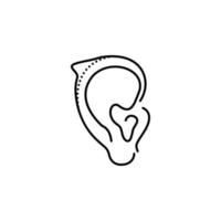 orecchio plastica chirurgia vettore icona illustrazione