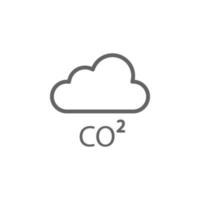 co2, nube linea vettore icona illustrazione