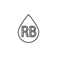 sangue genere rb vettore icona illustrazione