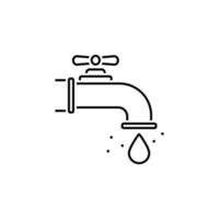 acqua, rubinetto, far cadere vettore icona illustrazione