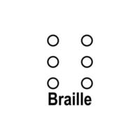 braille cartello vettore icona illustrazione