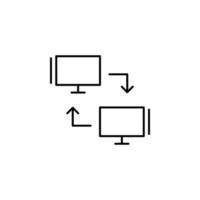 computer, networking vettore icona illustrazione