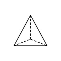 geometrico forme, tetraedro vettore icona illustrazione