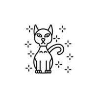 Halloween animale gatto animale domestico vettore icona illustrazione