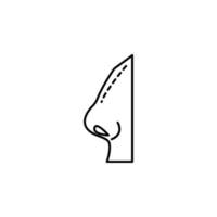 rinoplastica vettore icona illustrazione