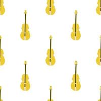 senza soluzione di continuità modello con illustrazione di musicale strumento violino nel taglio stile giallo colore su bianca sfondo vettore