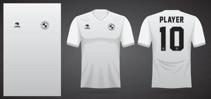modello di maglia sportiva bianca per uniformi della squadra e design di magliette da calcio vettore