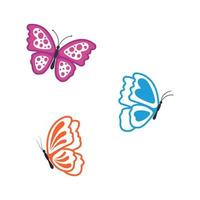 farfalle, isolato su bianca, vettore illustrazione