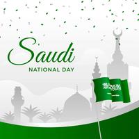 Modello di festa nazionale saudita vettore