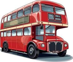 illustrazione di rosso Londra autobus vettore cartone animato clipart