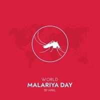 mondo malaria giorno sociale media inviare, no zanzara no malaria design concetto vettore