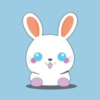 carino coniglio portafortuna vettore cartone animato stile