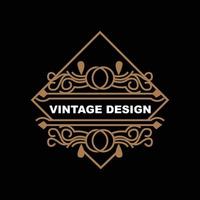 retrò Vintage ▾ disegno, lussuoso minimalista vettore ornamento logo, con mandala e batik stile, Prodotto marca illustrazione, invito, striscione, moda