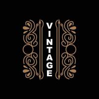 retrò Vintage ▾ disegno, lussuoso minimalista vettore ornamento logo, con mandala e batik stile, Prodotto marca illustrazione, invito, striscione, moda