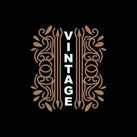 retrò Vintage ▾ disegno, lussuoso minimalista vettore ornamento logo, con mandala e batik stile, Prodotto marca illustrazione, invito, striscione, moda