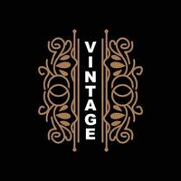 retrò Vintage ▾ disegno, lussuoso minimalista vettore ornamento logo, con mandala e batik stile, Prodotto marca illustrazione, invito, striscione, moda