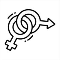 maschio e femmina Genere simbolo vettore, relazione icona vettore